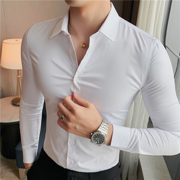 men's casual shirts british style embroidery collar dark striped men clothing 2022 simple slim fit long sleeve social shirt formal, White;black
men's casual shirts british style embroidery collar dark striped men clothing 2022 simple slim fit long sleeve social shirt formal, White;black
