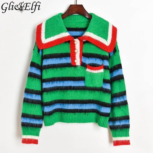 women's sweaters women knitted sweater 2021 autumn winter jumpers casual warm thick stripe mohair half-open large lapel loose pullover, White;black
women's sweaters women knitted sweater 2021 autumn winter jumpers casual warm thick stripe mohair half-open large lapel loose pullover, White;black