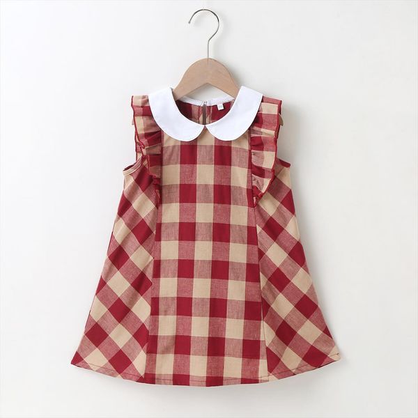 2 colors summer lovely kids girl dress girls plaid printed sleeveless peter pan collar a line sundress 7y, Red;yellow
2 colors summer lovely kids girl dress girls plaid printed sleeveless peter pan collar a line sundress 7y, Red;yellow