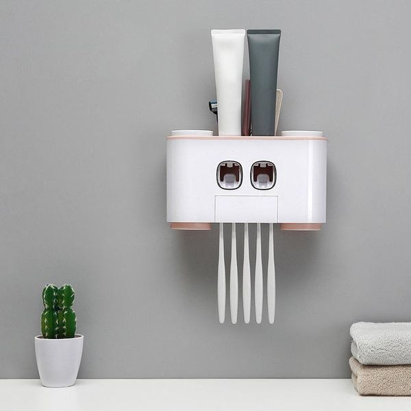 automatic toothpaste dispenser bathroom accessories sets with cups wall stand shelf home dust proof hand organizer bath accessory set
automatic toothpaste dispenser bathroom accessories sets with cups wall stand shelf home dust proof hand organizer bath accessory set