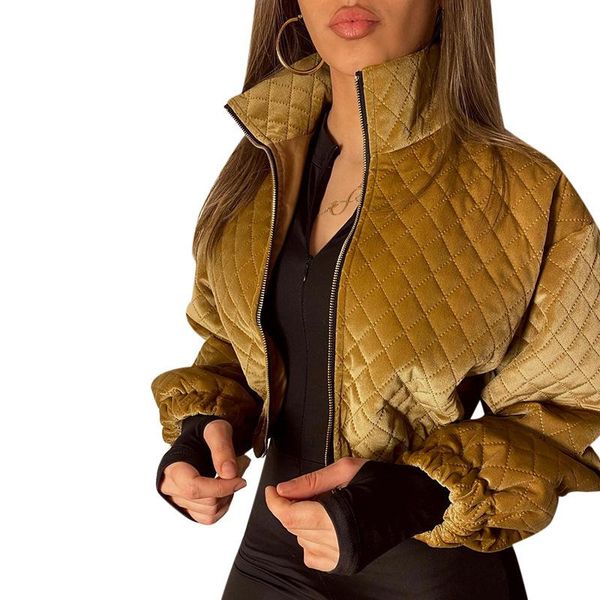women's jackets korean version of the casual diamond lattice stand collar zipper short elegant temperament quilted woman jacket winter, Black;brown
women's jackets korean version of the casual diamond lattice stand collar zipper short elegant temperament quilted woman jacket winter, Black;brown