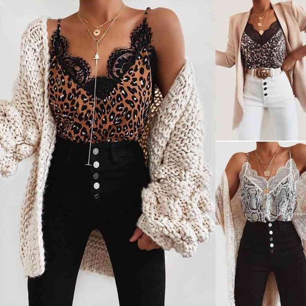 summer lace leopard snake women camis print strappy loose v neck vest tank female clothing clubwear, White
summer lace leopard snake women camis print strappy loose v neck vest tank female clothing clubwear, White