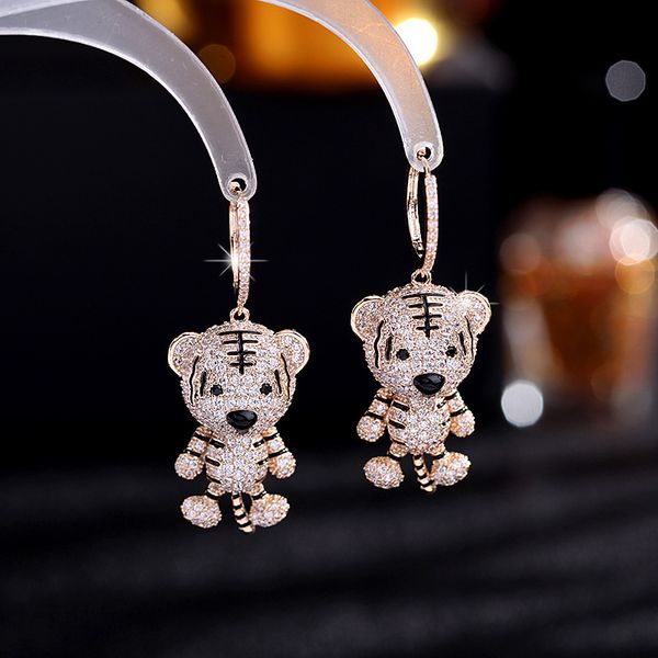 creative statement tiger earrings for women designer luxury jewelry micro cubic zirconia brand animal earring jewellery, Silver
creative statement tiger earrings for women designer luxury jewelry micro cubic zirconia brand animal earring jewellery, Silver