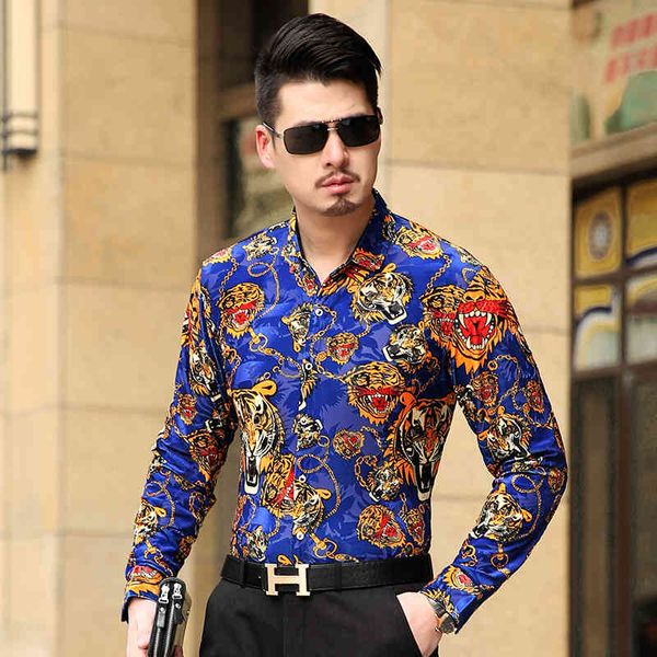 quality autumn men's long sleeve male high tiger casual shirt velvet brand formal men dress shirts slim mascul, White;black
quality autumn men's long sleeve male high tiger casual shirt velvet brand formal men dress shirts slim mascul, White;black