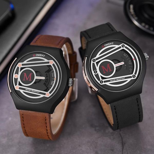 wristwatches creative unique men quartz watch brown pointer rotating turntable leather dial belt dull polish male sports fashion, Slivery;brown
wristwatches creative unique men quartz watch brown pointer rotating turntable leather dial belt dull polish male sports fashion, Slivery;brown