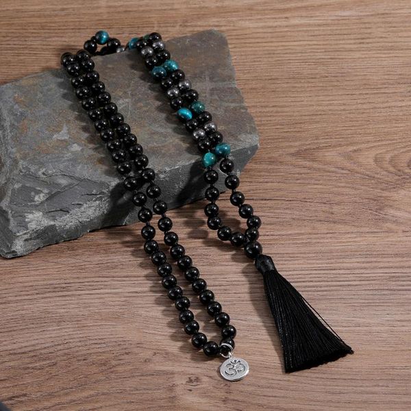 black onyx & blue tiger eye handmade beaded knot natural stone 108 mala necklace men and women praying charm fashion jewelry pendant necklac, Silver
black onyx & blue tiger eye handmade beaded knot natural stone 108 mala necklace men and women praying charm fashion jewelry pendant necklac, Silver