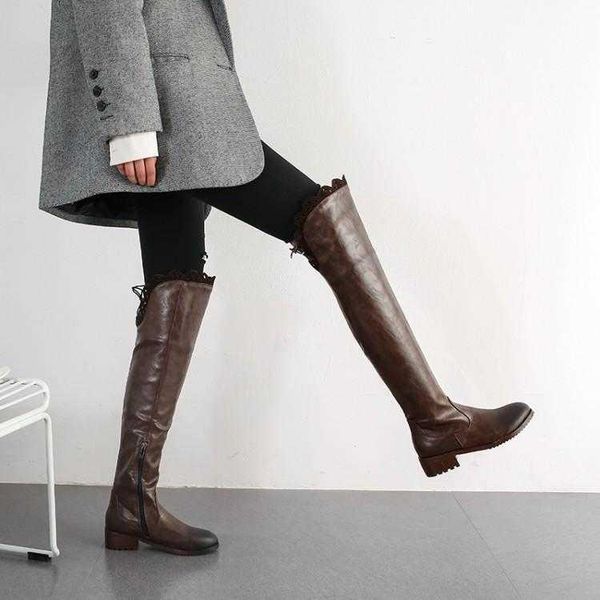 boots women's autumn and winter shoes horse low heel flat over knee brown large, Black
boots women's autumn and winter shoes horse low heel flat over knee brown large, Black