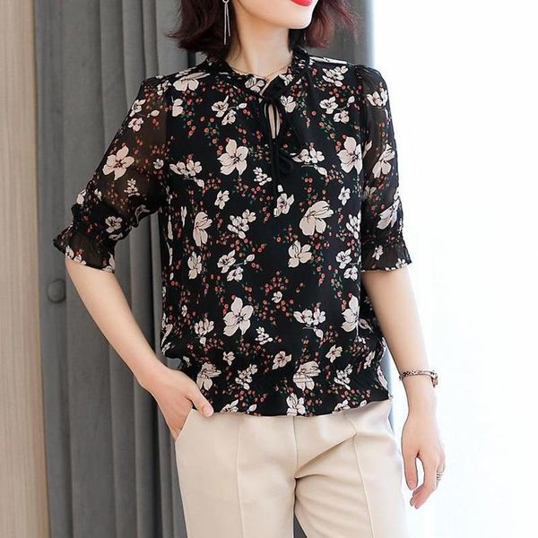 women's blouses & shirts women spring autumn style chiffon lady casual stand collar flower printed half sleeve blusas df3794, White
women's blouses & shirts women spring autumn style chiffon lady casual stand collar flower printed half sleeve blusas df3794, White