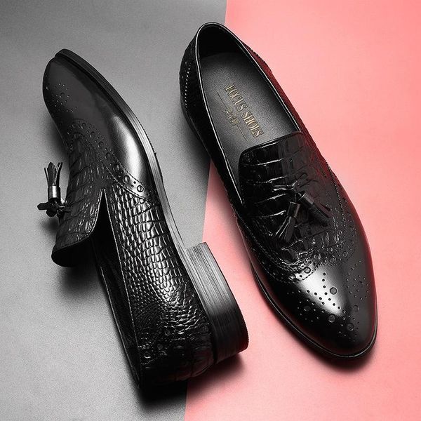 dress shoes fashion crocodile pattern men moccasins man flats wedding party tassels casual formal, Black
dress shoes fashion crocodile pattern men moccasins man flats wedding party tassels casual formal, Black