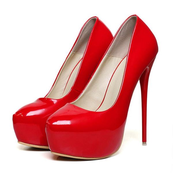 dress shoes big size 41-47 patent leather red wedding 2021 women round toe super high heels 16cm pumps platform party woman, Black
dress shoes big size 41-47 patent leather red wedding 2021 women round toe super high heels 16cm pumps platform party woman, Black