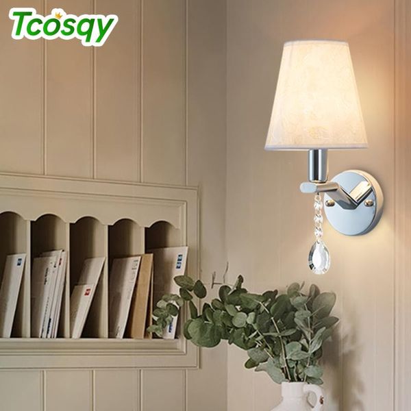 tcosqy el room lamp fabric classical silver pattern wall crystal pendant bedside get up night light e27 holder
tcosqy el room lamp fabric classical silver pattern wall crystal pendant bedside get up night light e27 holder