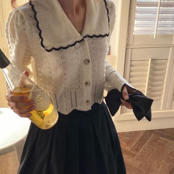 women's knits & tees vivian can d early spring vivistype hollow out small square collar lace knitting cardigan thin single-breasted jac, White
women's knits & tees vivian can d early spring vivistype hollow out small square collar lace knitting cardigan thin single-breasted jac, White