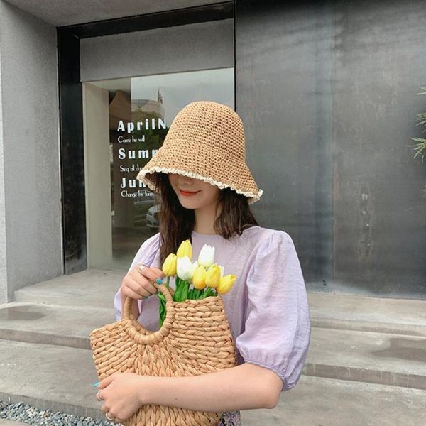 wide brim hats 2 colors summer elegant bohemia straw sun hat women beachside fisherman protection vintage sunhat v8a6, Blue;gray
wide brim hats 2 colors summer elegant bohemia straw sun hat women beachside fisherman protection vintage sunhat v8a6, Blue;gray