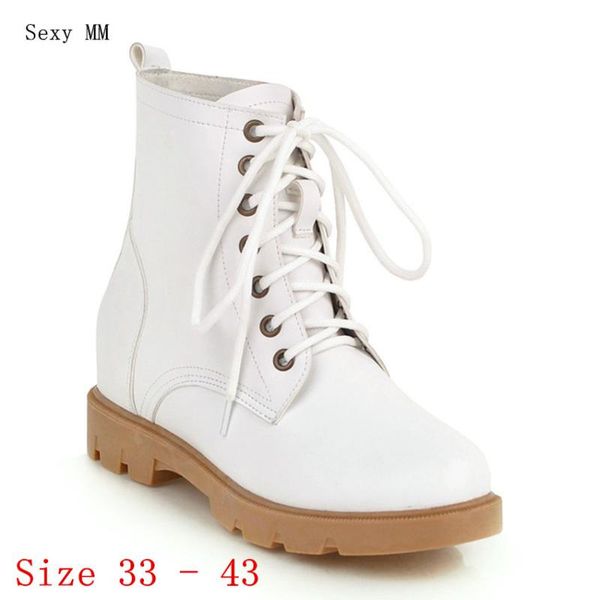 boots spring autumn women ankle booties wedge height increasing woman short botas small plus size 33 - 40 41 42 43, Black
boots spring autumn women ankle booties wedge height increasing woman short botas small plus size 33 - 40 41 42 43, Black