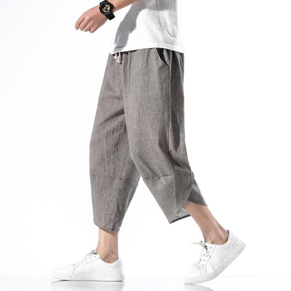 men oversize wide leg pants mens summer cotton linen joggers male vintage chinese style harem pant men's, Black
men oversize wide leg pants mens summer cotton linen joggers male vintage chinese style harem pant men's, Black