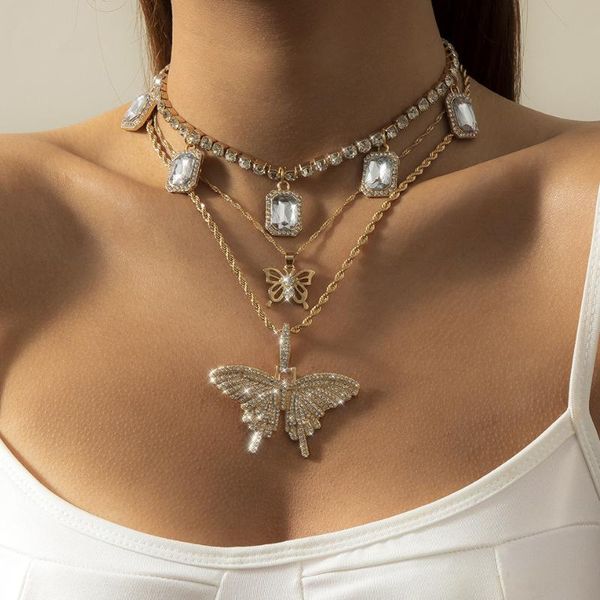 pendant necklaces 3/set gem butterfly necklace for women choker tennis chain collare para mujer colar femme streetwear hip hop jewelry, Silver
pendant necklaces 3/set gem butterfly necklace for women choker tennis chain collare para mujer colar femme streetwear hip hop jewelry, Silver