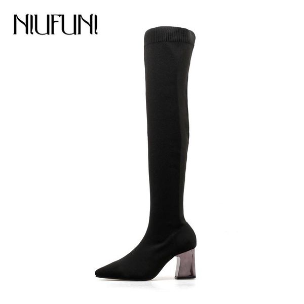 boots niufuni women's slim stretch over the knee pointed toe thick heel thigh high fashion black shoes woman botas mujer
boots niufuni women's slim stretch over the knee pointed toe thick heel thigh high fashion black shoes woman botas mujer
