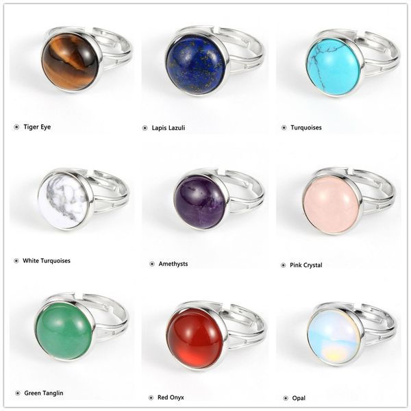 10mm 12mm natural gem stone tiger eye howlite finger ring round crystal onyx copper open resizable wedding party rings, Golden;silver
10mm 12mm natural gem stone tiger eye howlite finger ring round crystal onyx copper open resizable wedding party rings, Golden;silver