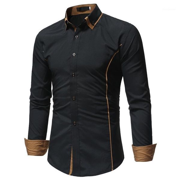 men's dress shirts 2021 fashion brand camisa masculina long sleeve shirt slim fit casual plus size black social blouses, White;black
men's dress shirts 2021 fashion brand camisa masculina long sleeve shirt slim fit casual plus size black social blouses, White;black