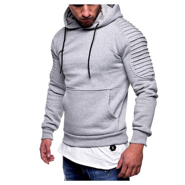men's hoodies & sweatshirts striped pleated men raglan sleeve solid hooded hoodie sudaderas homme casual slim pocket pullover moletom h, Black
men's hoodies & sweatshirts striped pleated men raglan sleeve solid hooded hoodie sudaderas homme casual slim pocket pullover moletom h, Black