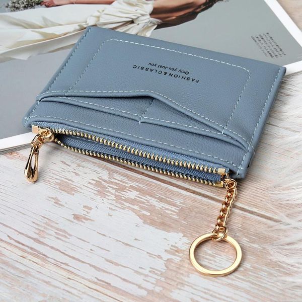 card holders creative fresh coin purse custom multi-card clips short ladies wallet for women girls lady hasp #r5, Brown;gray 
card holders creative fresh coin purse custom multi-card clips short ladies wallet for women girls lady hasp #r5, Brown;gray