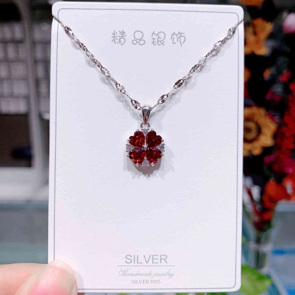 red lucky clover necklace japane and korean s925 pure sier love inlaid diamond fashion simple clavicle chain pendant female, White
red lucky clover necklace japane and korean s925 pure sier love inlaid diamond fashion simple clavicle chain pendant female, White