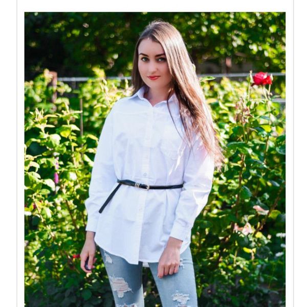 women's blouses & shirts long blouse shirt women office ladies 100% cotton casual fashion blusas femininas, White
women's blouses & shirts long blouse shirt women office ladies 100% cotton casual fashion blusas femininas, White