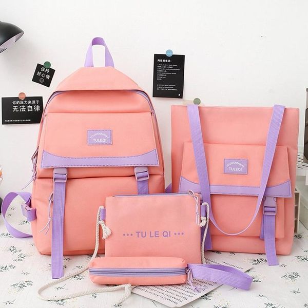 backpack 4pcs set schoolbags nylon women casual school female bag for teenager girl children student mochilas 50
backpack 4pcs set schoolbags nylon women casual school female bag for teenager girl children student mochilas 50
