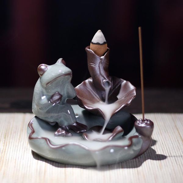 fragrance lamps ceramic backflow incense burner frog holder for home decor stick gift
fragrance lamps ceramic backflow incense burner frog holder for home decor stick gift