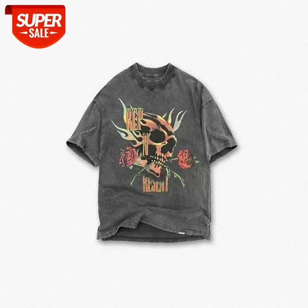 streetwear men 21ss retro rose skull band theme printed high street short sleeve t-shirt #5p9w, White;black
streetwear men 21ss retro rose skull band theme printed high street short sleeve t-shirt #5p9w, White;black