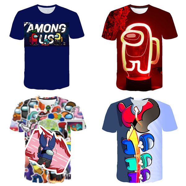 2021 game among us series 3d digital print t-shirt round neck short sleeve top, White;black
2021 game among us series 3d digital print t-shirt round neck short sleeve top, White;black