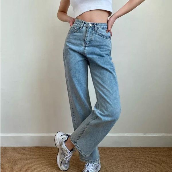 women's jeans tvvovvin 2021 spring high waist washed bleached straight woman european street loose women denim trousers q1pm, Blue
women's jeans tvvovvin 2021 spring high waist washed bleached straight woman european street loose women denim trousers q1pm, Blue