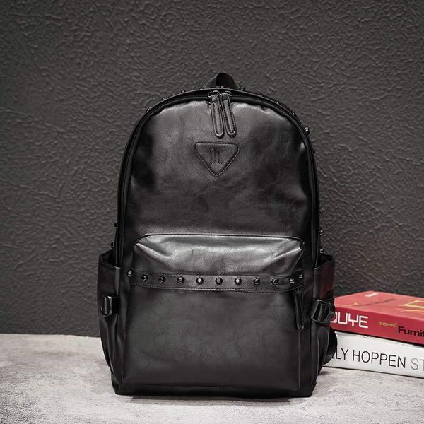 bag handbag british leather backpack street trend personality korean fashion rivet schoolboy leisure, Black;red
bag handbag british leather backpack street trend personality korean fashion rivet schoolboy leisure, Black;red