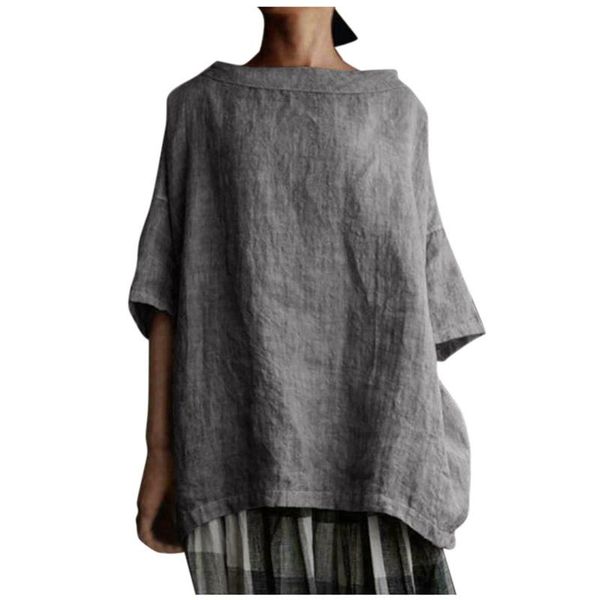 women's t-shirt vintage cotton and linen t shirt for women summer half sleeve solid color loose oversized tee, White
women's t-shirt vintage cotton and linen t shirt for women summer half sleeve solid color loose oversized tee, White
