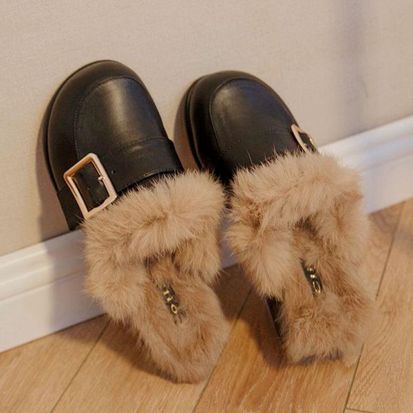 hairy slippers woman autumnwinter round head belt buckle muller shoes net red lazy mid-heel fur baotou half slipper, Black
hairy slippers woman autumnwinter round head belt buckle muller shoes net red lazy mid-heel fur baotou half slipper, Black