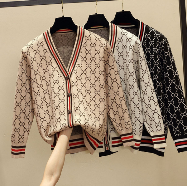 4color brand designer letters embroidery women's sweaters print women cardigan fashion loose casual v-neck long sleeve single breasted, White;black
4color brand designer letters embroidery women's sweaters print women cardigan fashion loose casual v-neck long sleeve single breasted, White;black