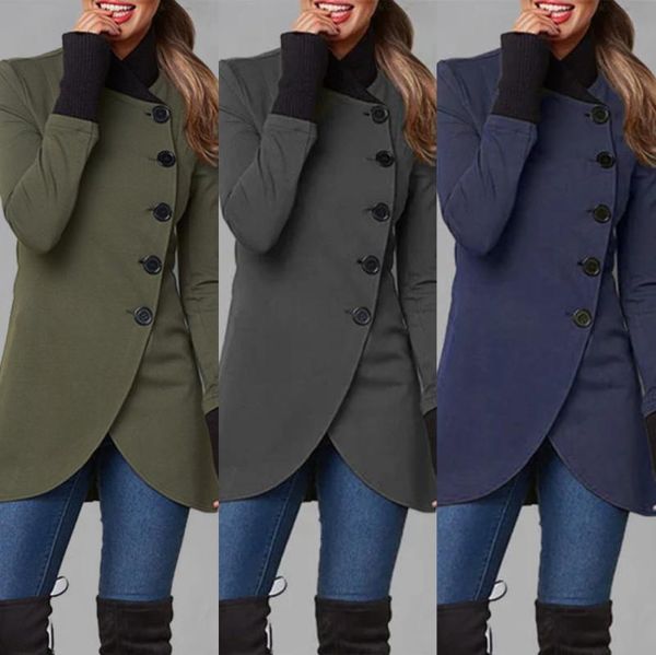 women's jackets women jacket collar single-breasted irregular hem split long sleeve fashion outwear cardigan overcoat, Black;brown
women's jackets women jacket collar single-breasted irregular hem split long sleeve fashion outwear cardigan overcoat, Black;brown