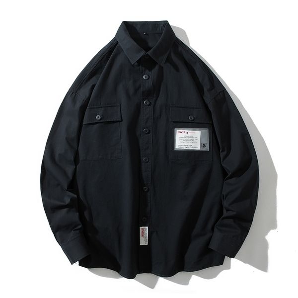 men's casual shirts turn-down collar long sleeve autumn front pockets men hip hop dress abz577 z698, White;black
men's casual shirts turn-down collar long sleeve autumn front pockets men hip hop dress abz577 z698, White;black