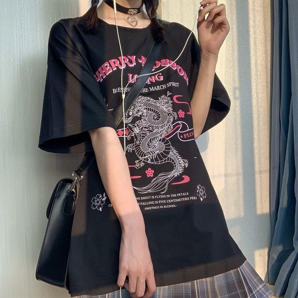 streetwear ulzzang harajuku vintage womens chinese dragon print summer oversize loose casual tee, White
streetwear ulzzang harajuku vintage womens chinese dragon print summer oversize loose casual tee, White