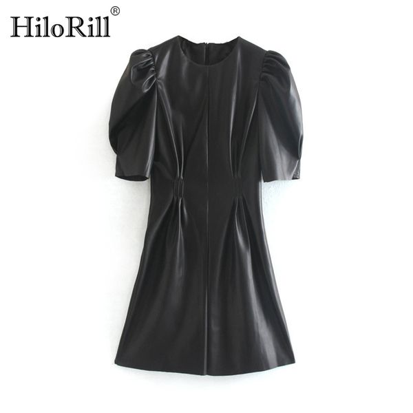 faux leather dress women club puff short sleeve bodycon party vintage pleated tunic black mini vestido 210508, Black;gray
faux leather dress women club puff short sleeve bodycon party vintage pleated tunic black mini vestido 210508, Black;gray