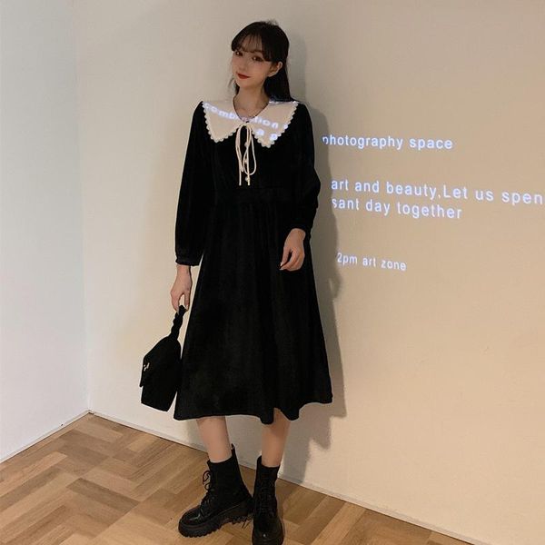 casual dresses nus in area b ~ little fresh pleuche long show thin waist western style long-sleeved dress, Black;gray
casual dresses nus in area b ~ little fresh pleuche long show thin waist western style long-sleeved dress, Black;gray