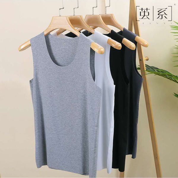 men' tank men' traceless vest modal thin breathable slim stretch leisure sports fitness bottom shirt summer, White;black
men' tank men' traceless vest modal thin breathable slim stretch leisure sports fitness bottom shirt summer, White;black