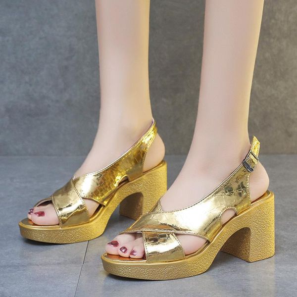 dress shoes gold peep toe square heels sandals women cross strap platform gladiator woman hollow out high heel ladies, Black
dress shoes gold peep toe square heels sandals women cross strap platform gladiator woman hollow out high heel ladies, Black
