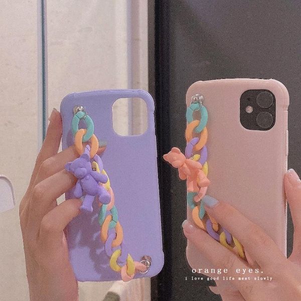 card holders macaron color purple chain bracelet suitable for iphonex apple 11 mobile phone shell xr soft 8plus anti-fall female, Brown;gray
card holders macaron color purple chain bracelet suitable for iphonex apple 11 mobile phone shell xr soft 8plus anti-fall female, Brown;gray