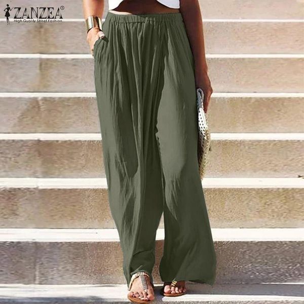 women's pants & capris elegant casual wide leg trousers zanzea elastic waist long pantalon palazzo female solid turnip plus size l9xt, Black;white
women's pants & capris elegant casual wide leg trousers zanzea elastic waist long pantalon palazzo female solid turnip plus size l9xt, Black;white