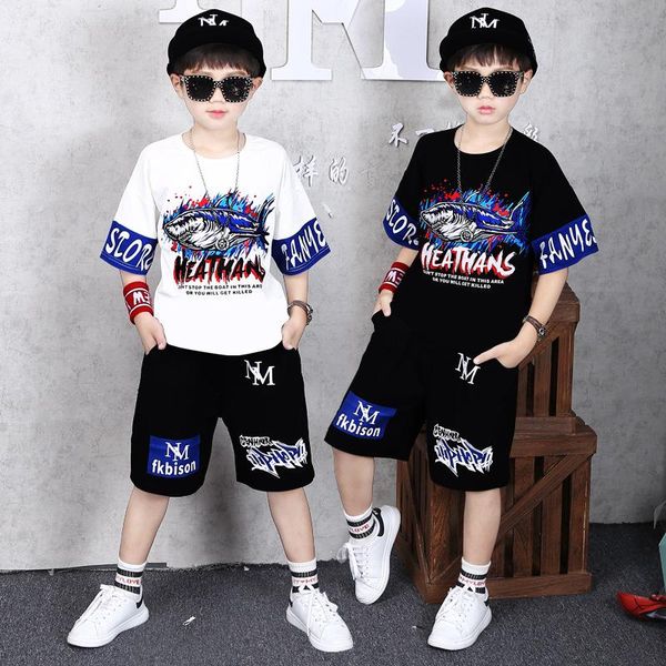 clothing sets kids boys clothes summer children short sleeved t shirt + shorts two-piece set casual sports suit, White
clothing sets kids boys clothes summer children short sleeved t shirt + shorts two-piece set casual sports suit, White