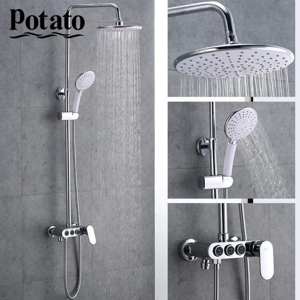 potato bathroom rainfall shower faucet set mixer tap with hand sprayer wall mounted chrome p3595 sets
potato bathroom rainfall shower faucet set mixer tap with hand sprayer wall mounted chrome p3595 sets