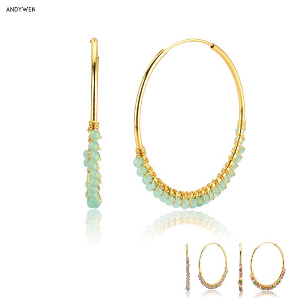 andywen 925 sterling silver 40mm summer green beads hoop 2020 rock punk moonstone piercing ohrringe fashion jewelry pendiente, Golden
andywen 925 sterling silver 40mm summer green beads hoop 2020 rock punk moonstone piercing ohrringe fashion jewelry pendiente, Golden