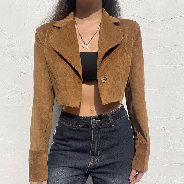 women's jackets women short corduroy jacket,2021 autumn fashion casual adults solid color tailored collar long sleeve button cardigan, Black;brown
women's jackets women short corduroy jacket,2021 autumn fashion casual adults solid color tailored collar long sleeve button cardigan, Black;brown