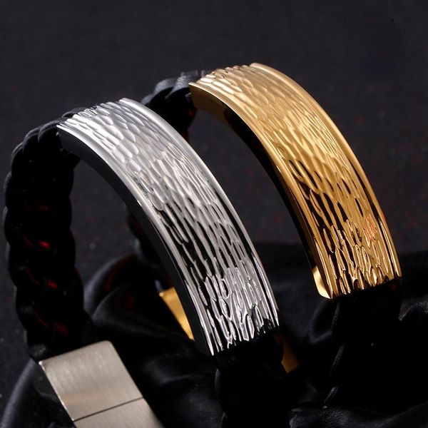 tennis jewels store vintage woven leather wrap bracelets for men 21cm stainless steel gold black charm punk jewelry man, Golden;silver
tennis jewels store vintage woven leather wrap bracelets for men 21cm stainless steel gold black charm punk jewelry man, Golden;silver